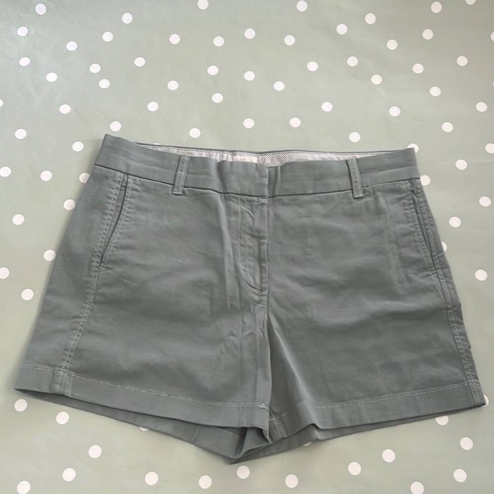 J. Crew 4" stretch chino shorts H5806 Light Green 8